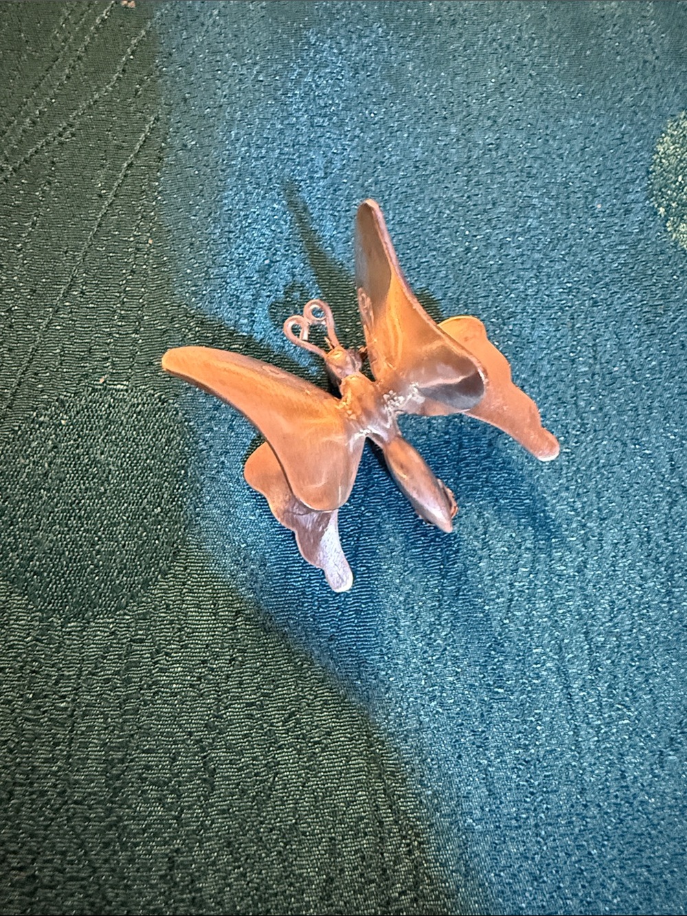 Handcrafted sterling, silver butterfly brooch